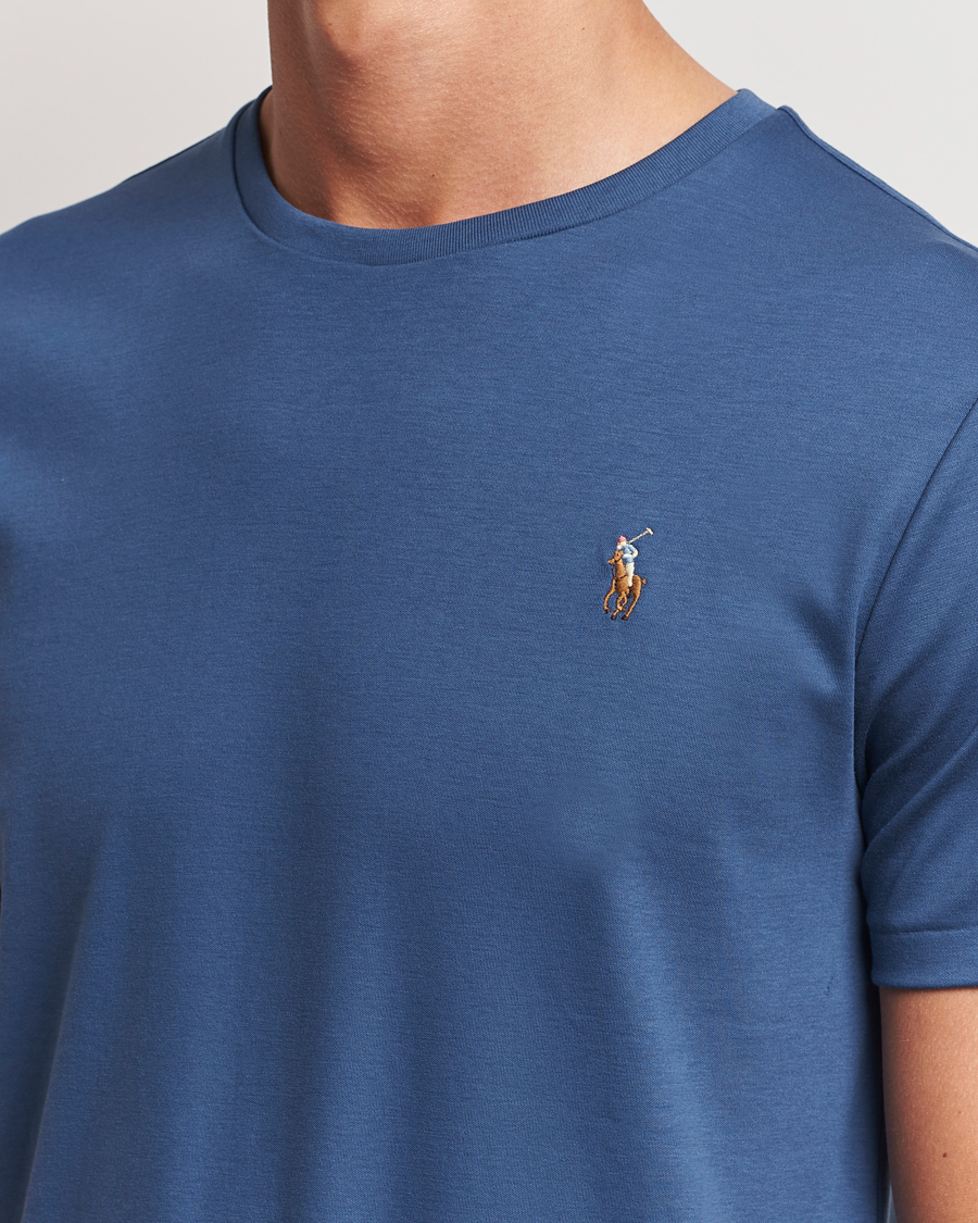 Mies | T-paidat | Polo Ralph Lauren | Luxury Pima Cotton Crew Neck T-Shirt Clancy Blue