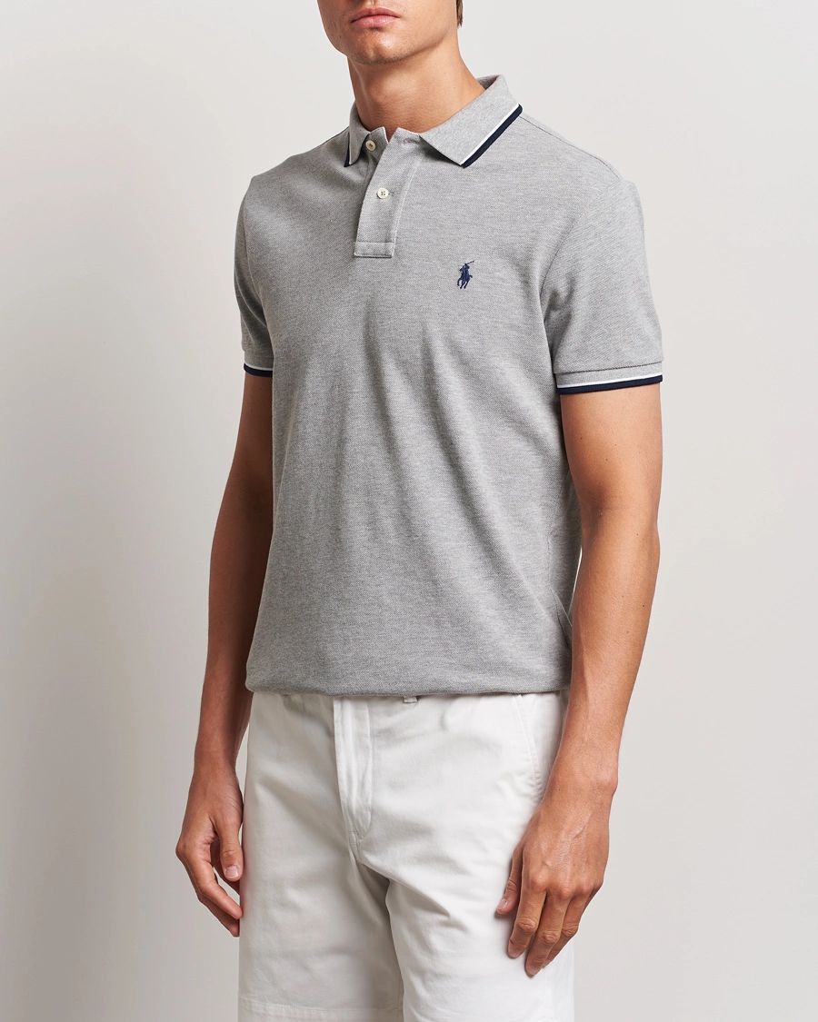 Mies |  | Polo Ralph Lauren | Custom Slim Fit Tipped Polo Andover Heather