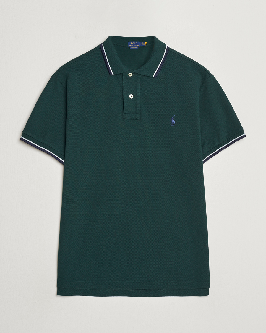 Mies | Pikeet | Polo Ralph Lauren | Custom Slim Fit Tipped Polo Moss Agate