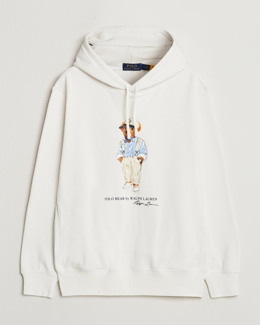 Mies | Puserot | Polo Ralph Lauren | Printed Hemingway Bear Hoodie Deckwash White