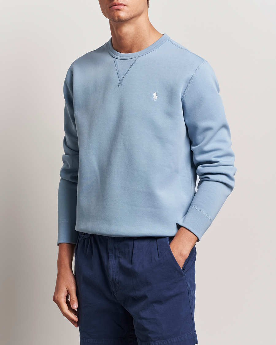 Mies | Collegepuserot | Polo Ralph Lauren | Tech Double Knit Crew Neck Sweatshirt Vessel Blue