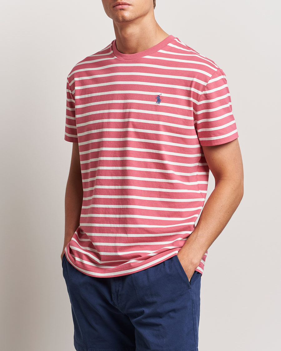 Mies | T-paidat | Polo Ralph Lauren | Striped Crew Neck T-Shirt Adirondack Red/Nevis