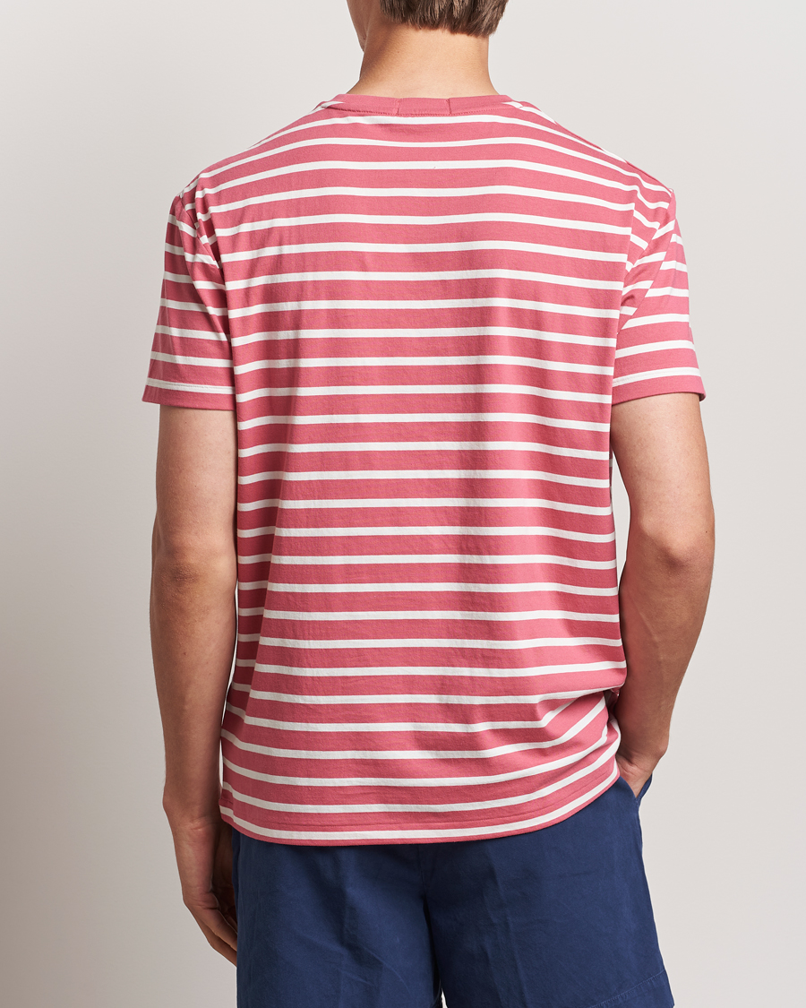 Mies | T-paidat | Polo Ralph Lauren | Striped Crew Neck T-Shirt Adirondack Red/Nevis