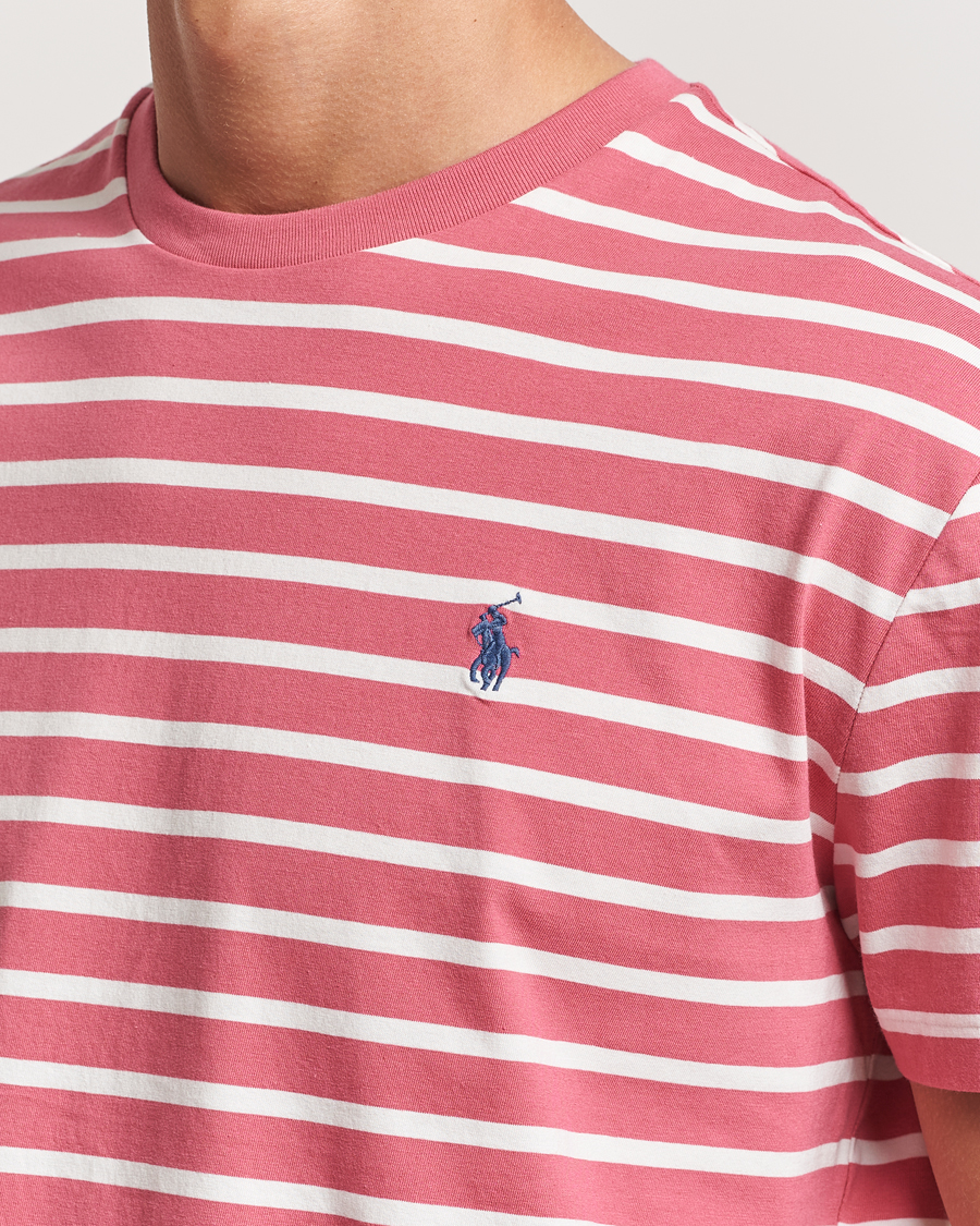 Mies | T-paidat | Polo Ralph Lauren | Striped Crew Neck T-Shirt Adirondack Red/Nevis