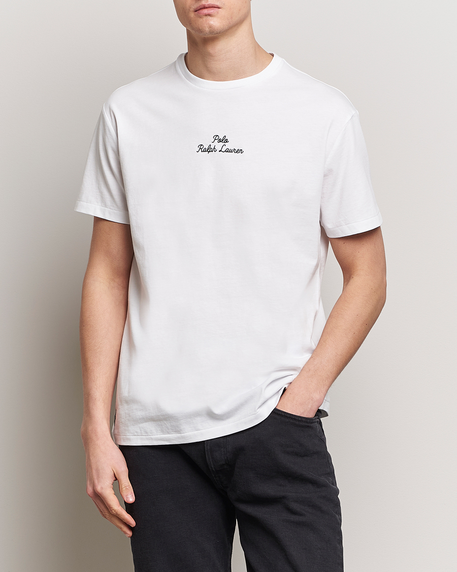 Mies | T-paidat | Polo Ralph Lauren | Center Logo Crew Neck T-Shirt White