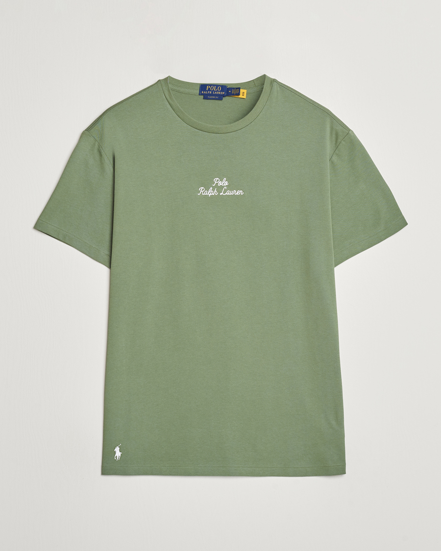 Mies | T-paidat | Polo Ralph Lauren | Center Logo Crew Neck T-Shirt Cargo Green