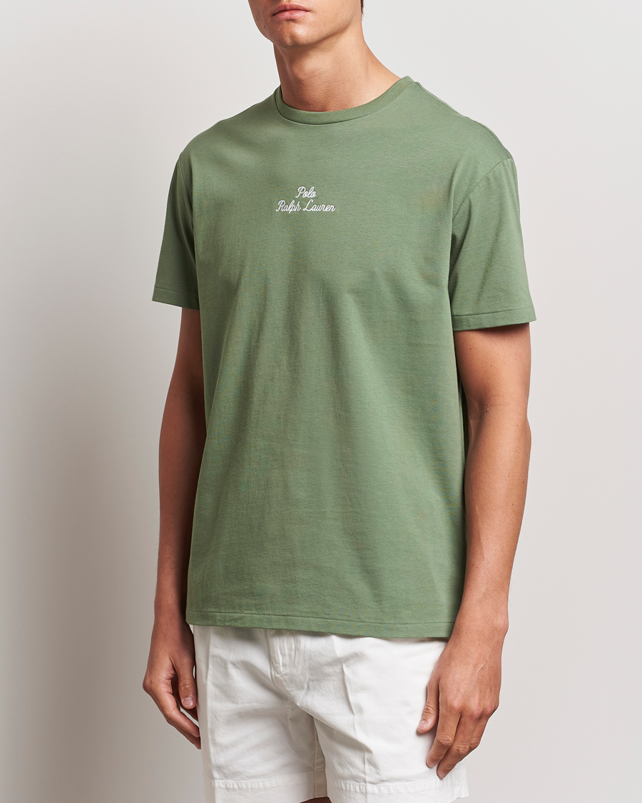 Mies | Uutuudet | Polo Ralph Lauren | Center Logo Crew Neck T-Shirt Cargo Green
