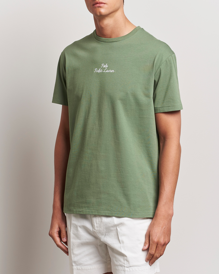 Mies | T-paidat | Polo Ralph Lauren | Center Logo Crew Neck T-Shirt Cargo Green
