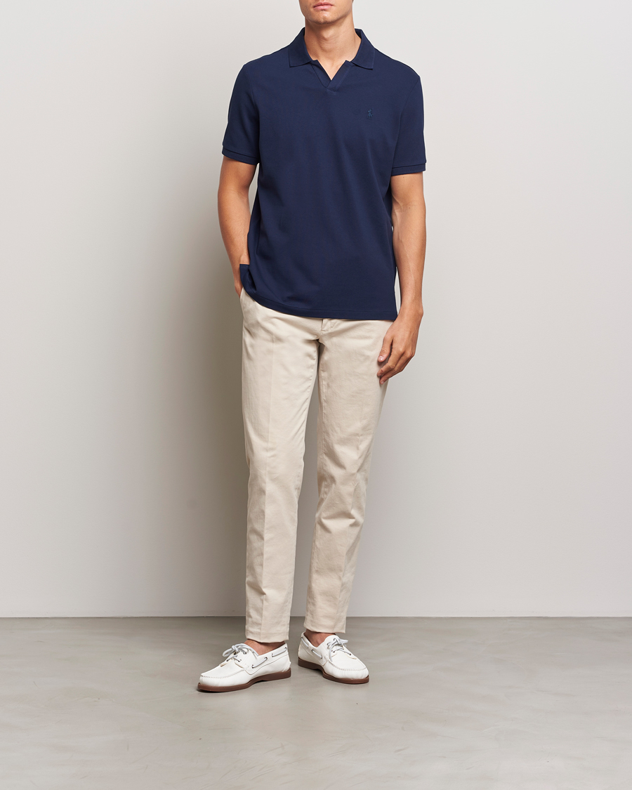 Mies | Pikeet | Polo Ralph Lauren | Classic Fit Open Collar Polo Refined Navy