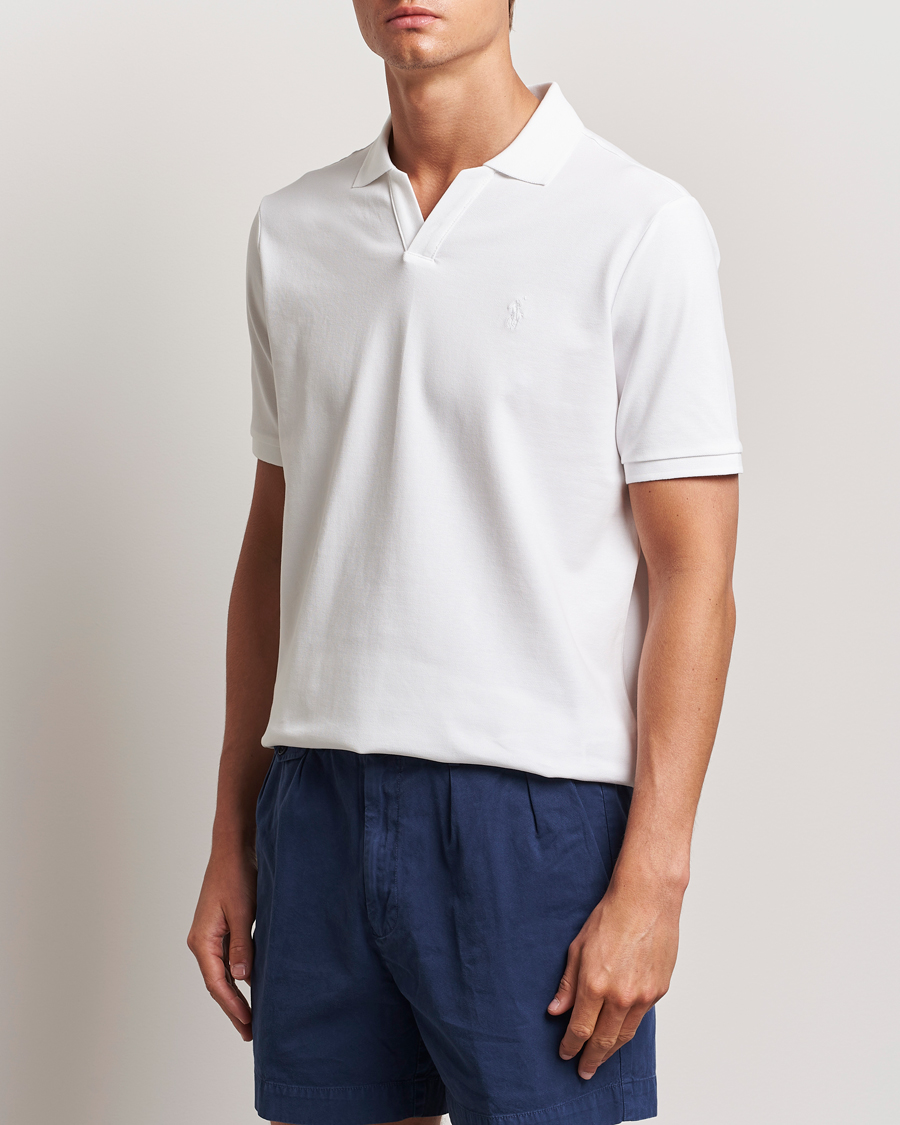 Mies | Pikeet | Polo Ralph Lauren | Classic Fit Open Collar Polo White
