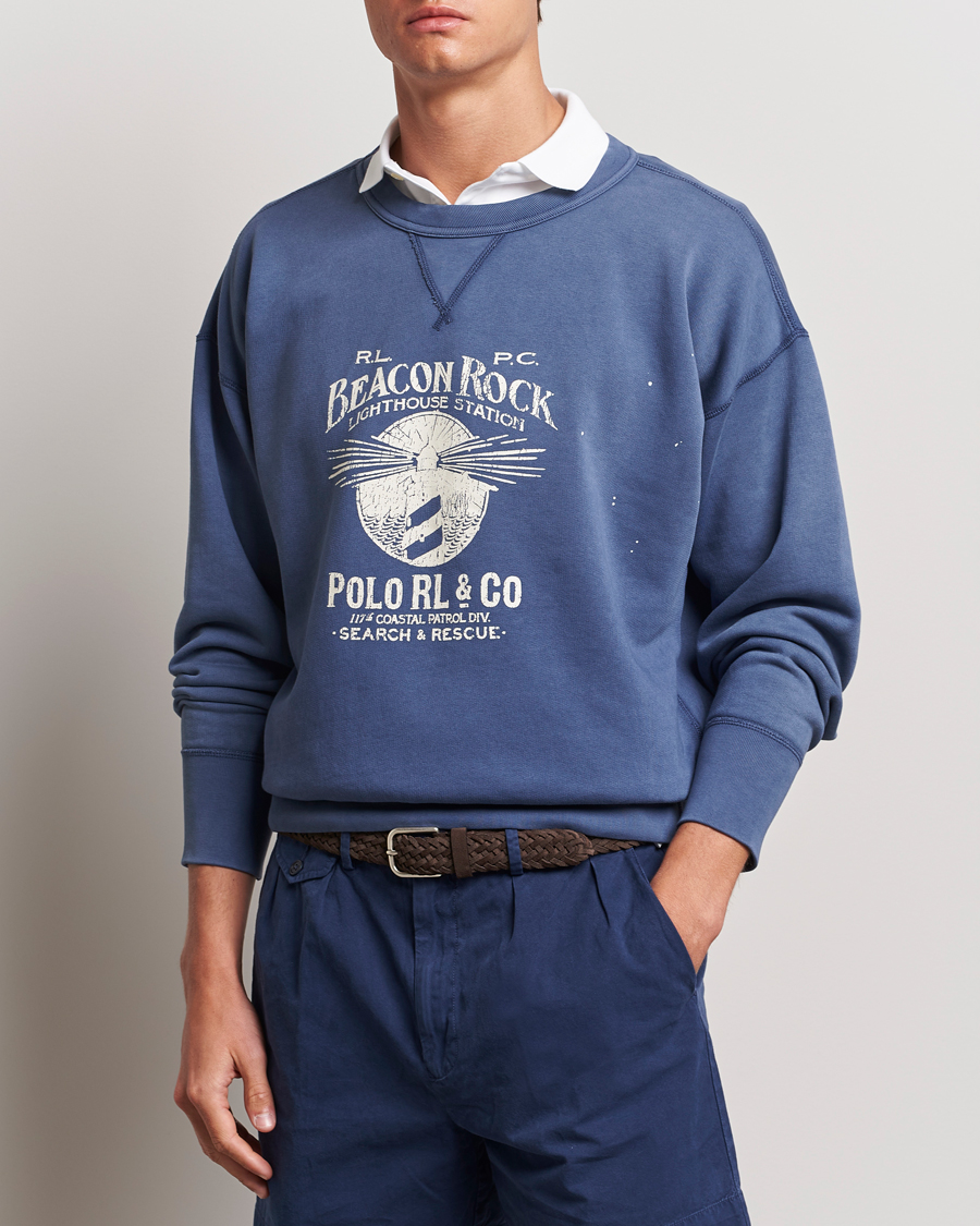 Mies | Uutuudet | Polo Ralph Lauren | Graphic Fleece Sweatshirt Blue Heaven
