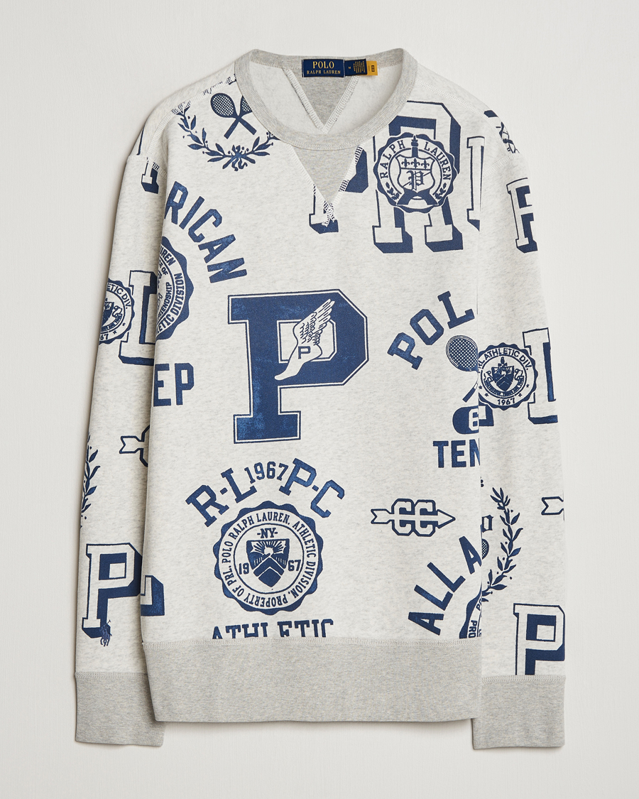 Mies | Puserot | Polo Ralph Lauren | Printed Crew Neck Sweatshirt Light Vintage Heather