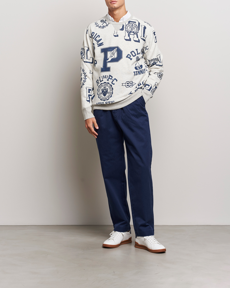 Mies | Puserot | Polo Ralph Lauren | Printed Crew Neck Sweatshirt Light Vintage Heather
