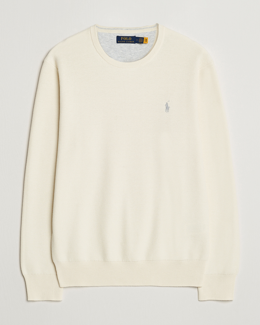 Mies | Puserot | Polo Ralph Lauren | Textured Crew Neck Sweater Herbal Milk