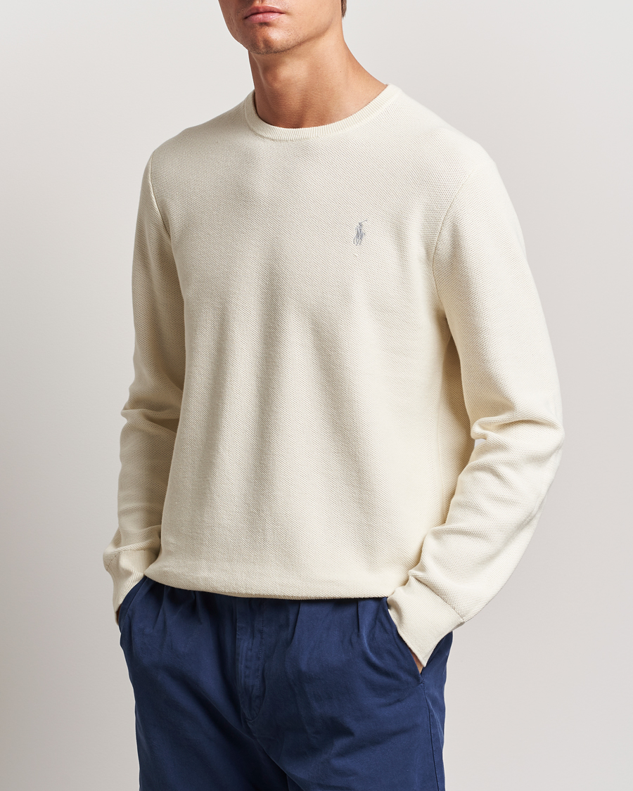 Mies |  | Polo Ralph Lauren | Textured Crew Neck Sweater Herbal Milk