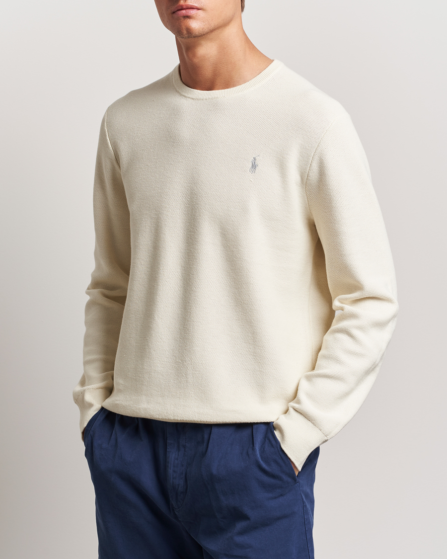 Mies | Puserot | Polo Ralph Lauren | Textured Crew Neck Sweater Herbal Milk