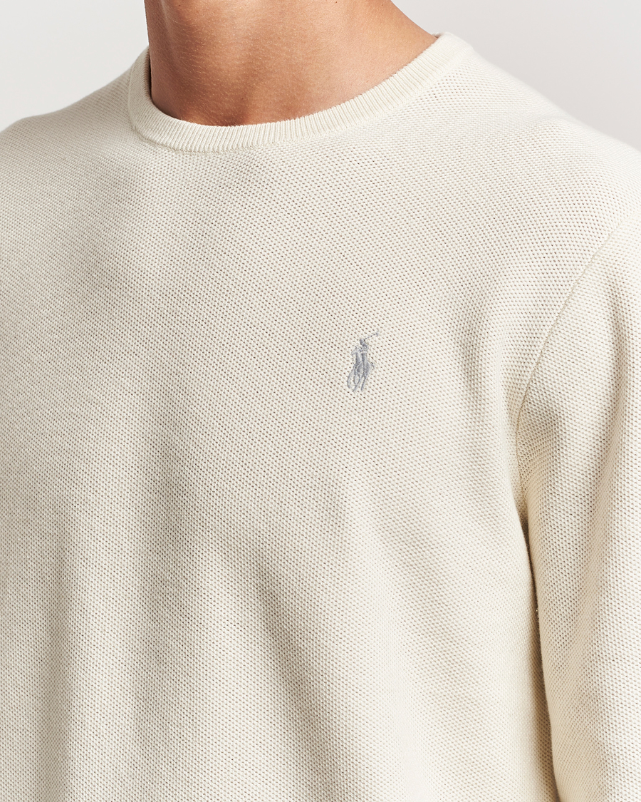Mies | Puserot | Polo Ralph Lauren | Textured Crew Neck Sweater Herbal Milk
