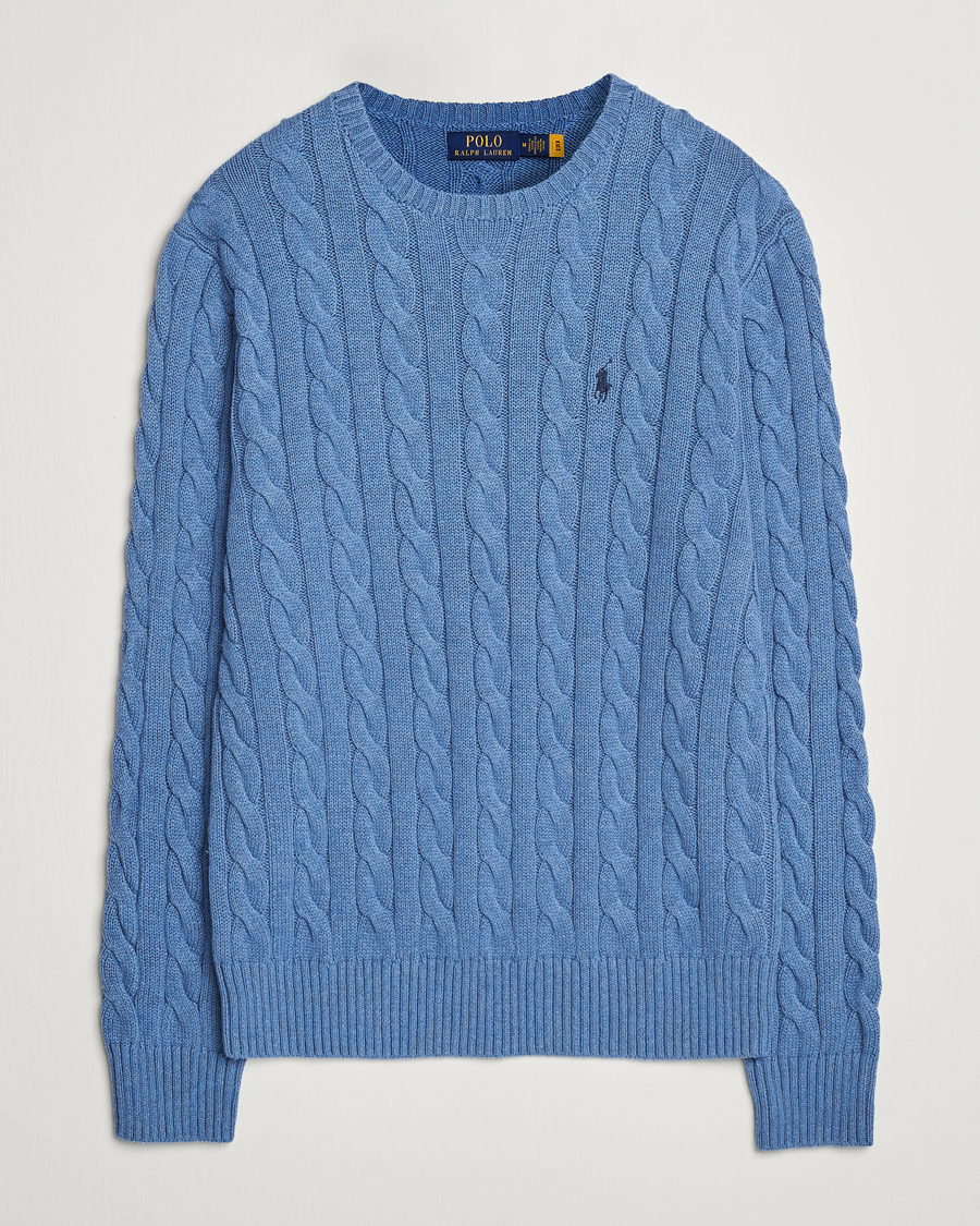 Mies | Puserot | Polo Ralph Lauren | Cotton Cable Pullover Lake Heather