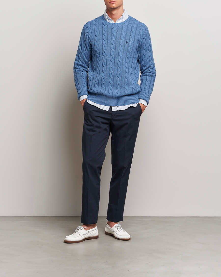 Mies | Puserot | Polo Ralph Lauren | Cotton Cable Pullover Lake Heather