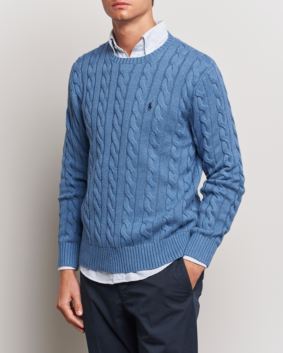 Mies | Puserot | Polo Ralph Lauren | Cotton Cable Pullover Lake Heather