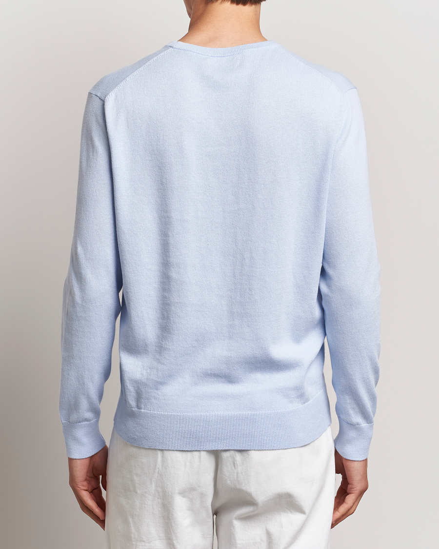 Mies | Puserot | Polo Ralph Lauren | Cotton/Cashmere Crew Neck Pullover Oxford Blue