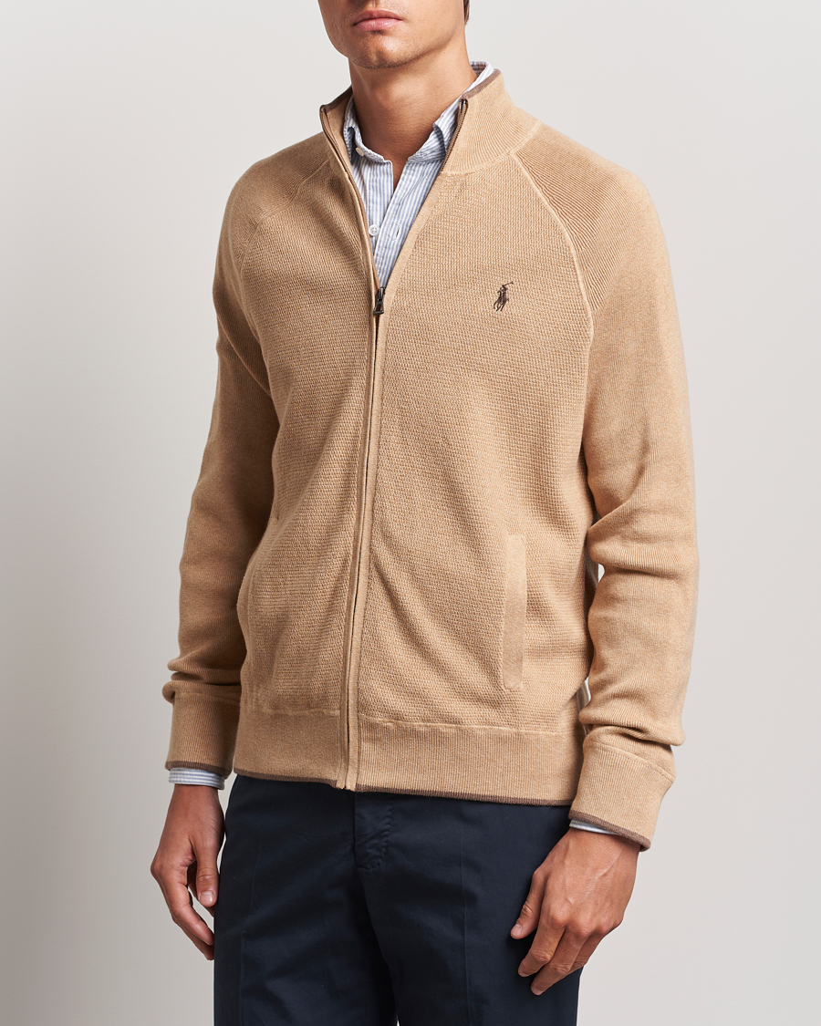Mies | Uudet tuotekuvat | Polo Ralph Lauren | Textured Full Zip Camel Melange