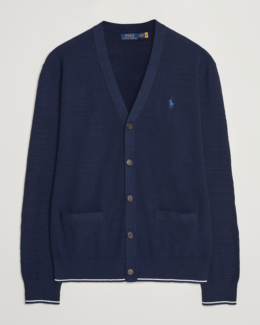 Mies | Puserot | Polo Ralph Lauren | Textured Knitted Cardigan Bright Navy