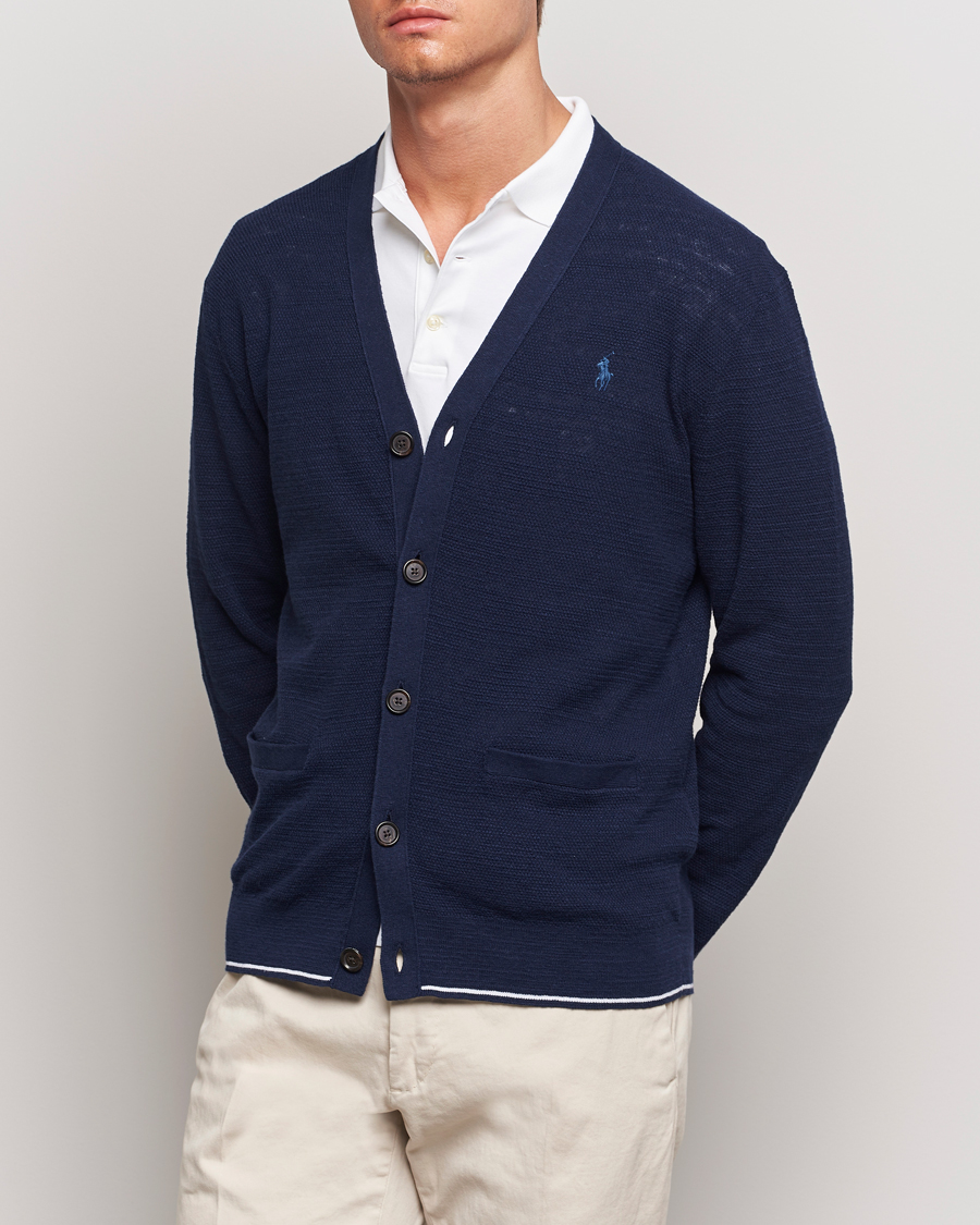 Mies |  | Polo Ralph Lauren | Textured Knitted Cardigan Bright Navy