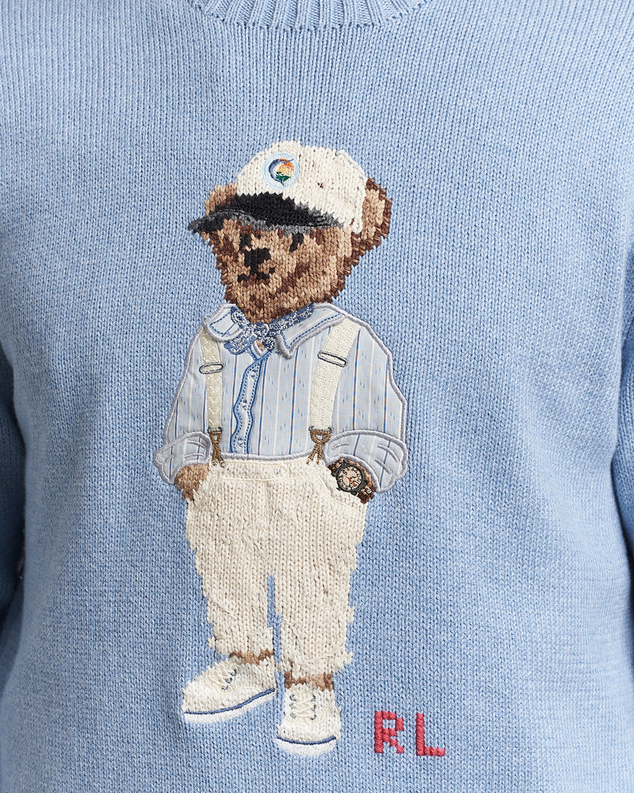 Mies | Puserot | Polo Ralph Lauren | Knitted Hemingway Bear Sweater Driftwood Blue