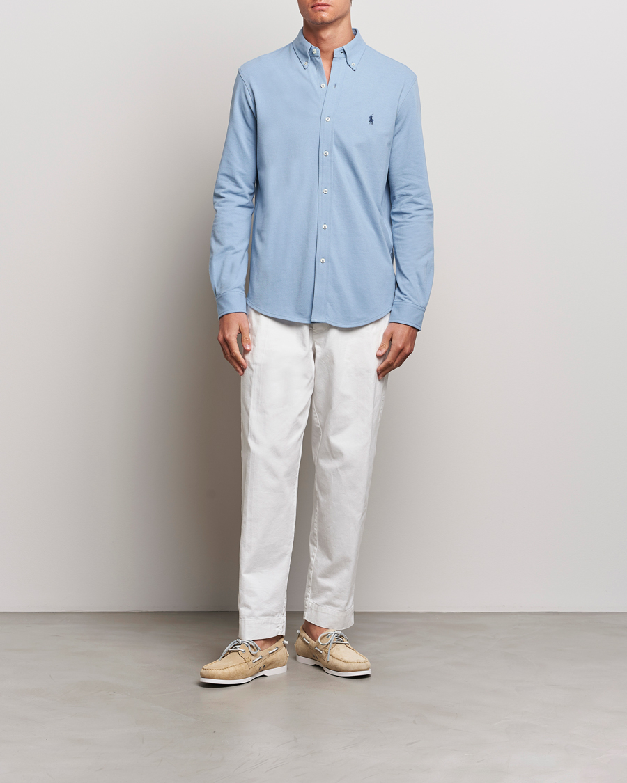 Mies | Kauluspaidat | Polo Ralph Lauren | Featherweight Mesh Shirt Vessel Blue