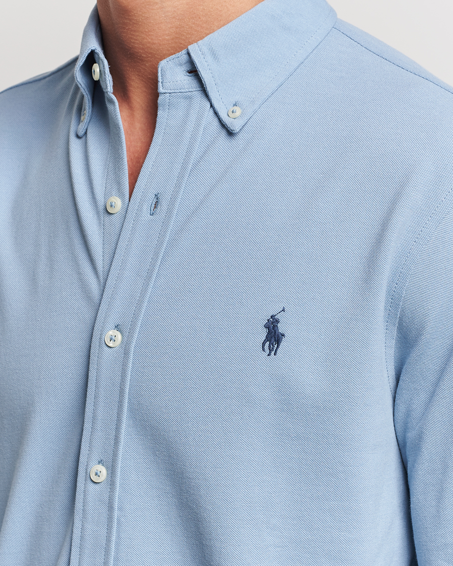 Mies | Kauluspaidat | Polo Ralph Lauren | Featherweight Mesh Shirt Vessel Blue