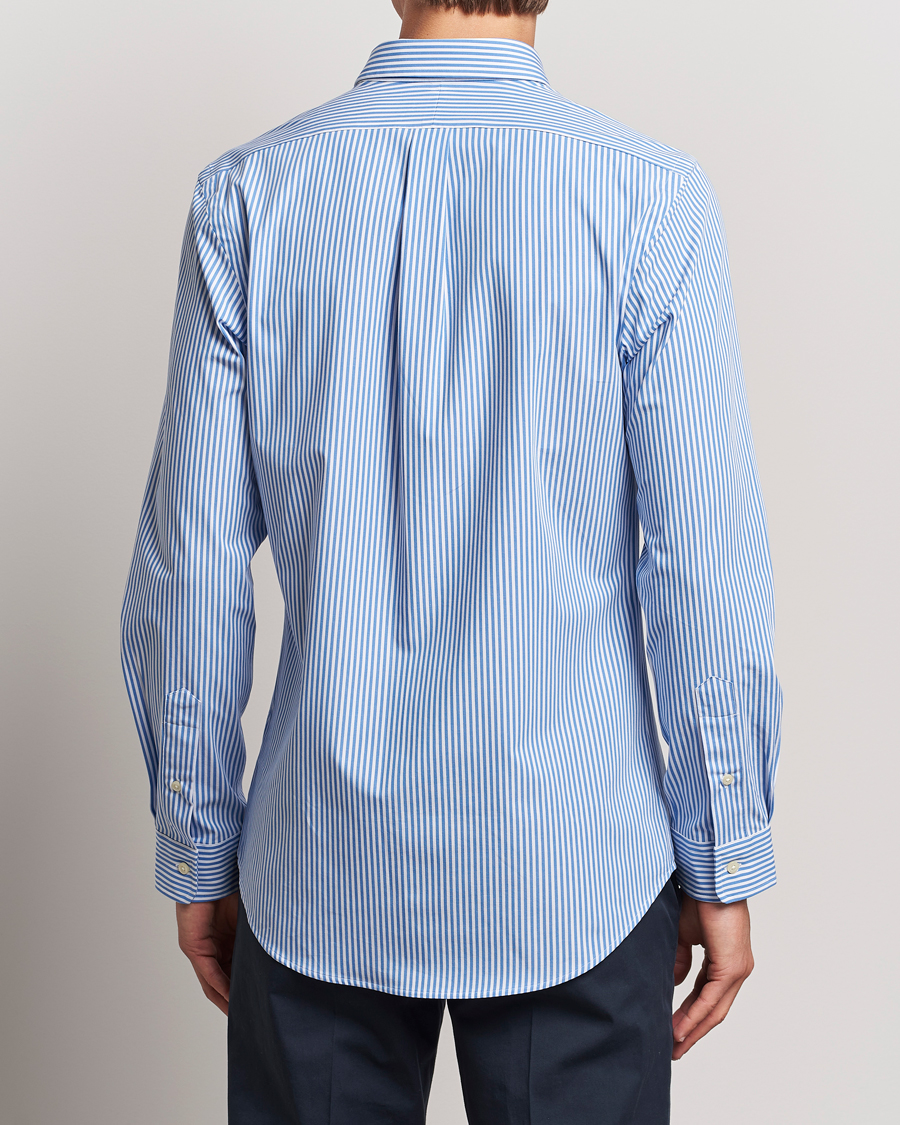 Mies | Kauluspaidat | Polo Ralph Lauren | Slim Fit Striped Poplin Shirt Light Blue/White