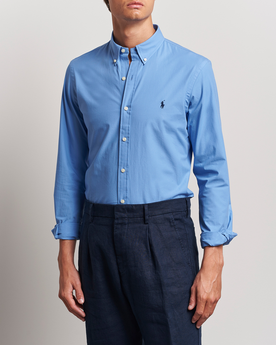 Mies |  | Polo Ralph Lauren | Slim Fit Poplin Shirt Harbor Island Blue