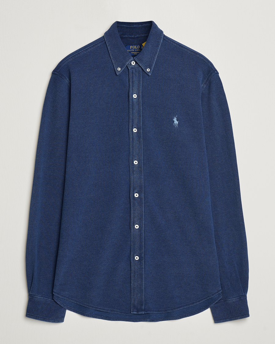 Mies | Kauluspaidat | Polo Ralph Lauren | Featherweight Mesh Shirt Dark Indigo