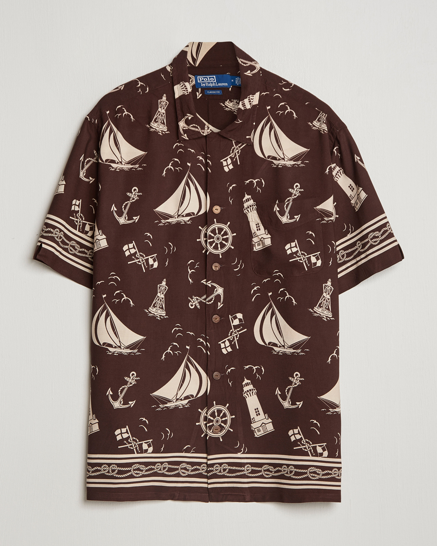Mies | Kauluspaidat | Polo Ralph Lauren | Printed Rayon Short Sleeve Shirt Captins Convo