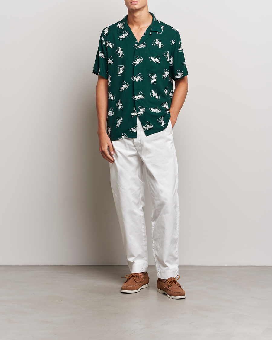 Mies | Kauluspaidat | Polo Ralph Lauren | Printed P Wing Short Sleeve Shirt Toss Green