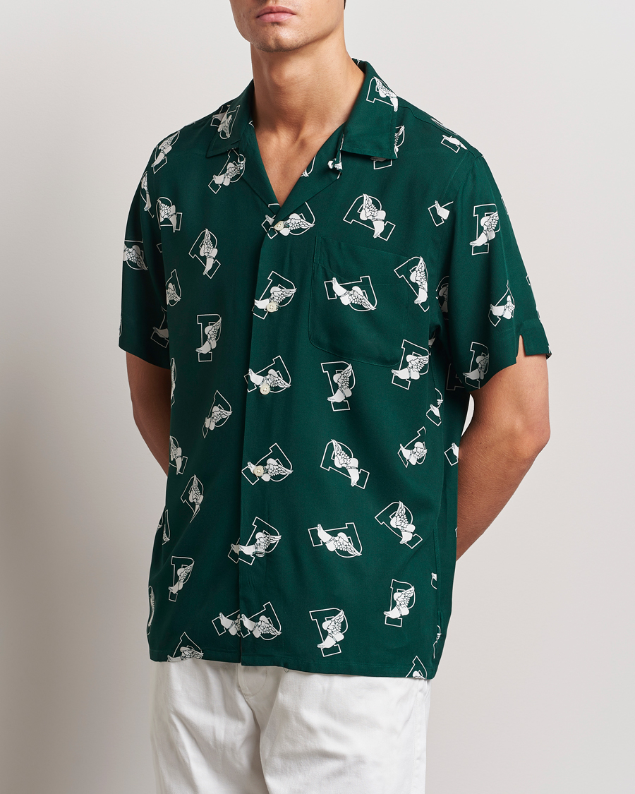 Mies | Kauluspaidat | Polo Ralph Lauren | Printed P Wing Short Sleeve Shirt Toss Green