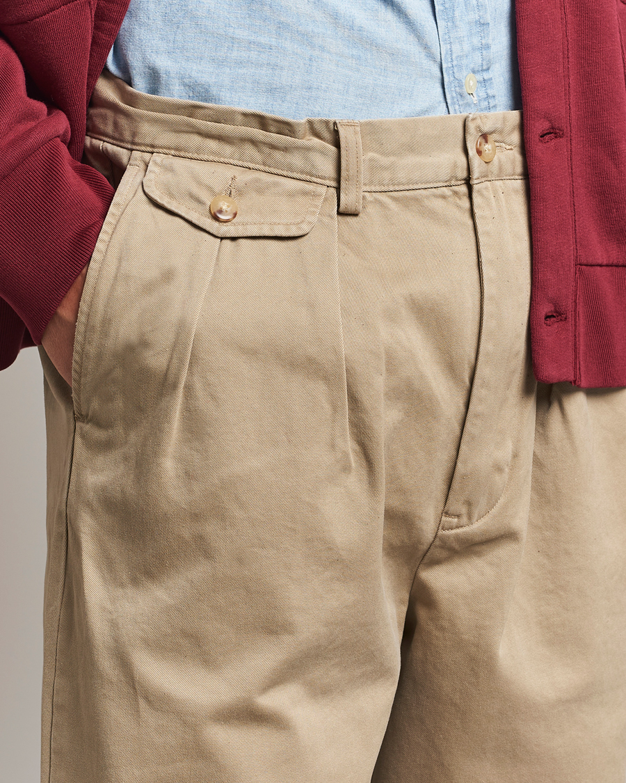 Mies | Housut | Polo Ralph Lauren | Rustic Twill Pleated Worker Trousers RL Khaki
