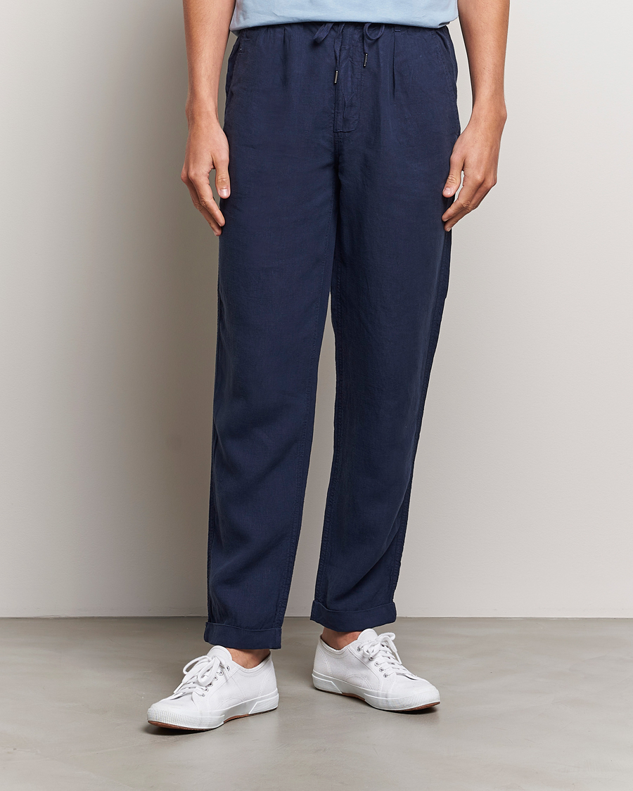 Mies | Housut | Polo Ralph Lauren | Prepster Linen Trousers Newport Navy