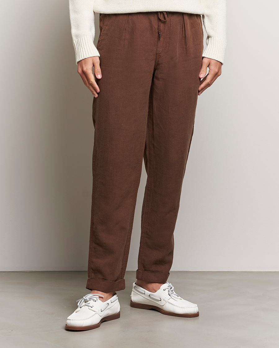 Mies |  | Polo Ralph Lauren | Prepster Linen Trousers Chocolate Mousse