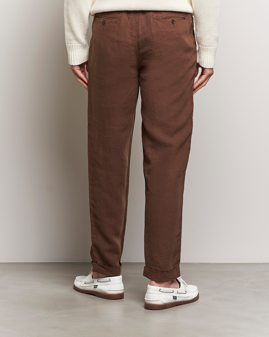 Mies | Housut | Polo Ralph Lauren | Prepster Linen Trousers Chocolate Mousse