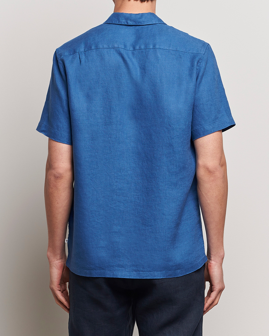 Mies | Kauluspaidat | Samsøe Samsøe | Saavan Linen Short Sleeve Shirt Déja Vu Blue