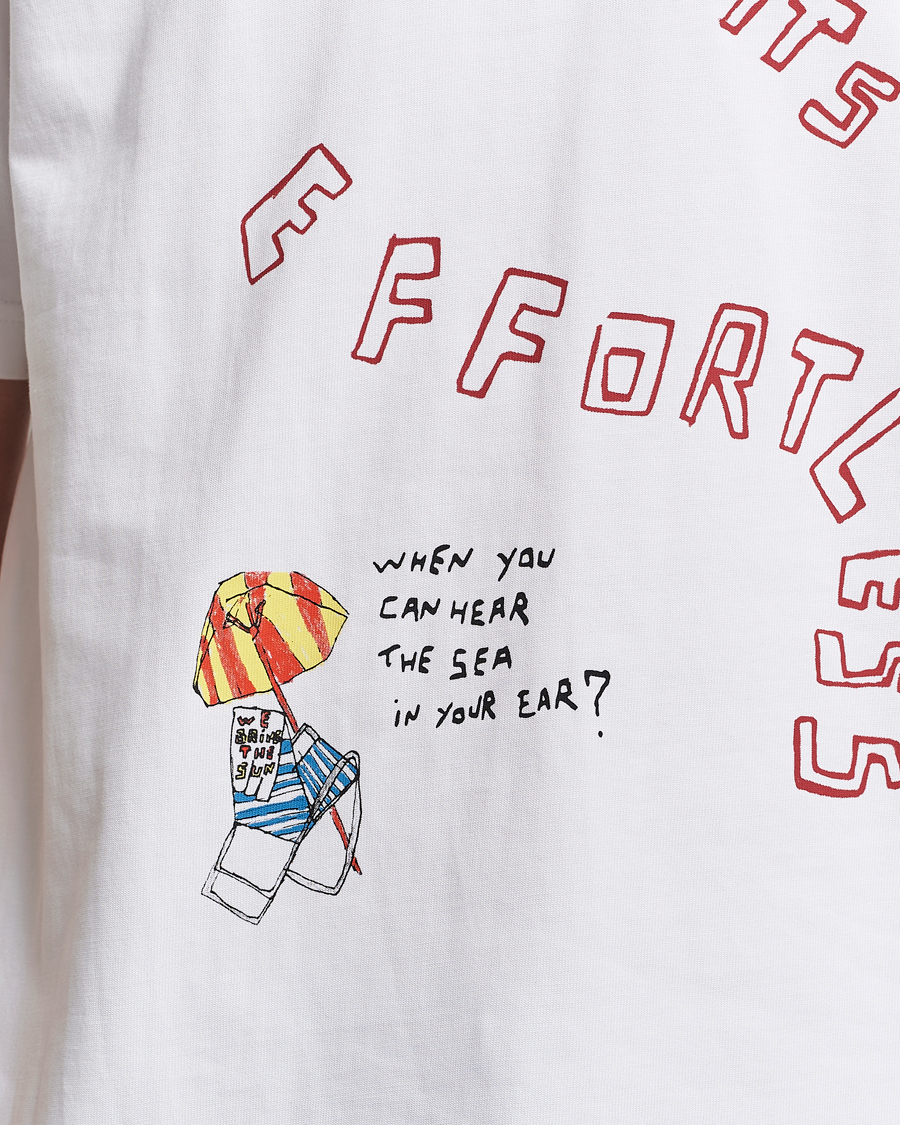 Mies | T-paidat | Samsøe Samsøe | Sagiotto Printed Crew Neck T-Shirt White Effortless