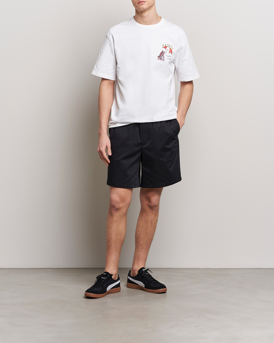 Mies | T-paidat | Samsøe Samsøe | Sagiotto Printed Crew Neck T-Shirt White Estate