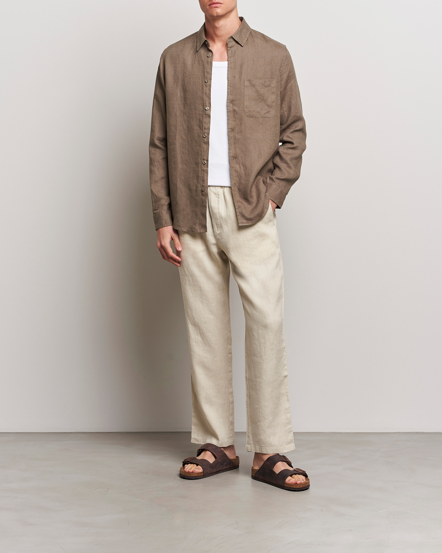 Mies | Housut | Samsøe Samsøe | Sajabari Linen Drawstring Trousers Castle Wall