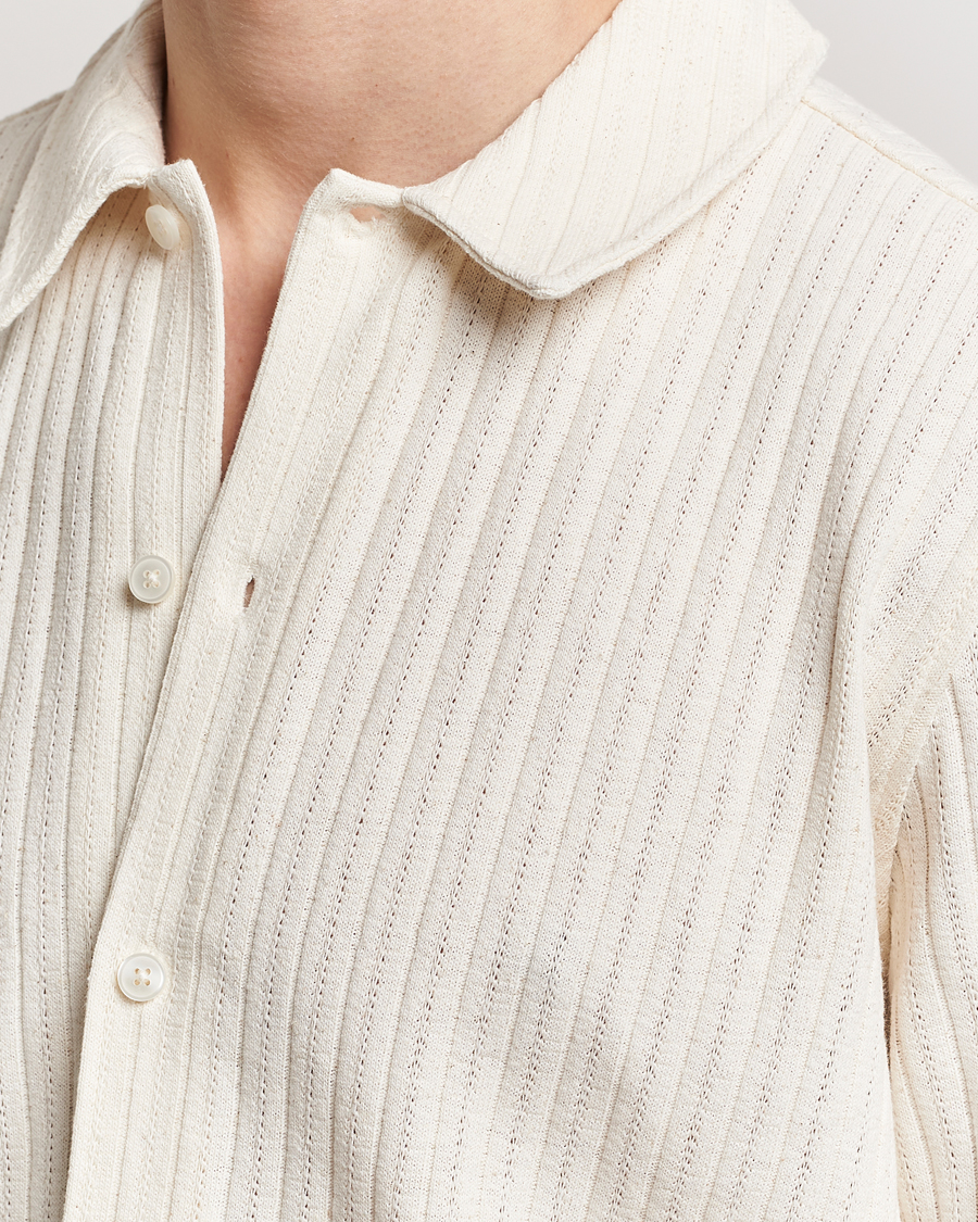 Mies | Kauluspaidat | Samsøe Samsøe | Sakvistbro Structured Short Sleeve Shirt Clear Cream