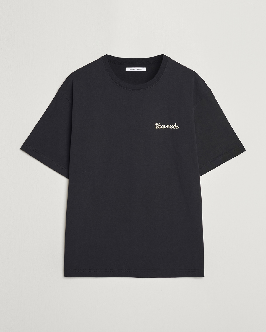 Mies | T-paidat | Samsøe Samsøe | Savaca Printed Crew Neck T-Shirt Black