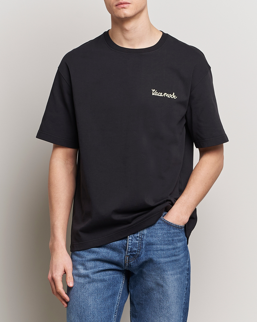 Mies | Samsøe Samsøe | Samsøe Samsøe | Savaca Printed Crew Neck T-Shirt Black