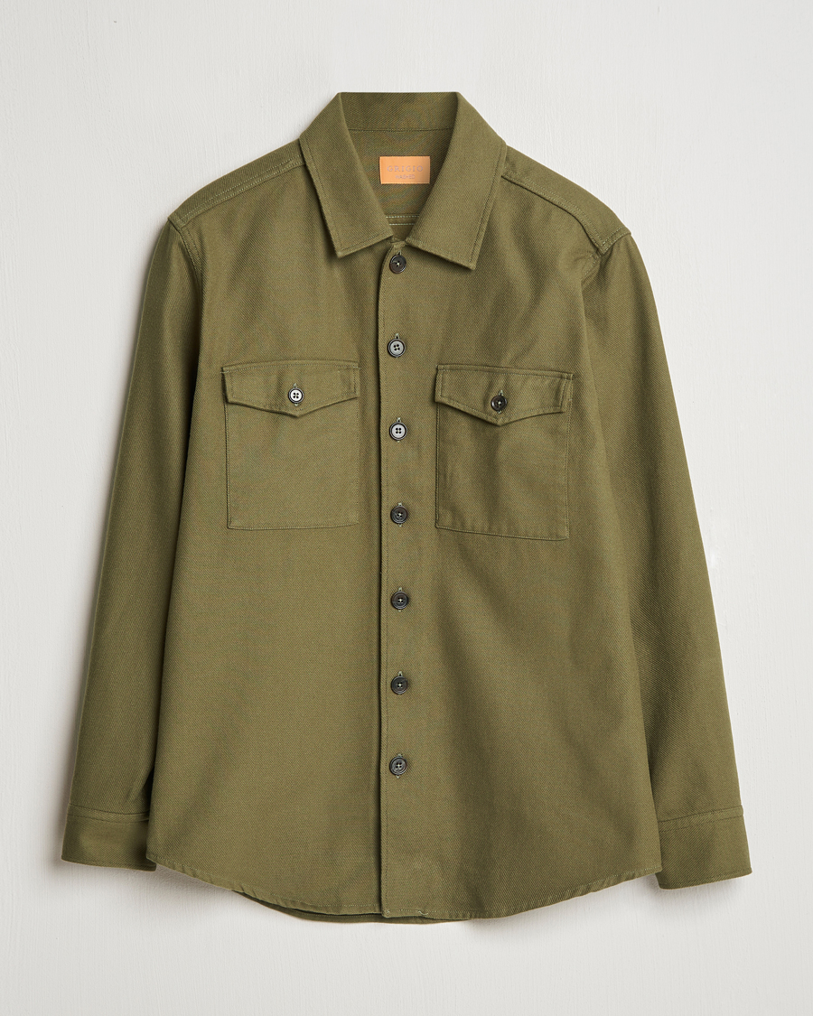 Mies | Kauluspaidat | Grigio | Heavy Twill Overshirt Military
