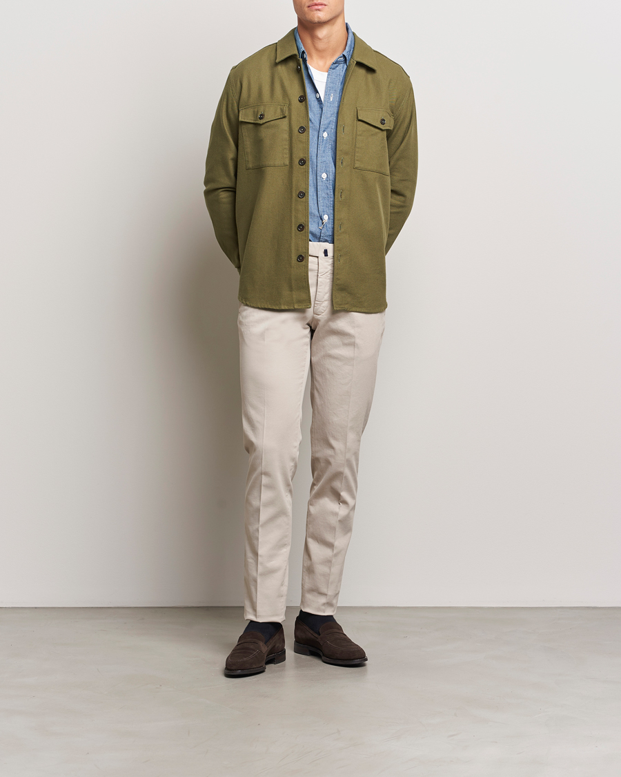 Mies | Kauluspaidat | Grigio | Heavy Twill Overshirt Military